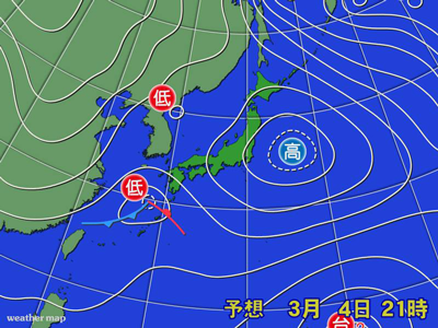 Weathermapの天気予想